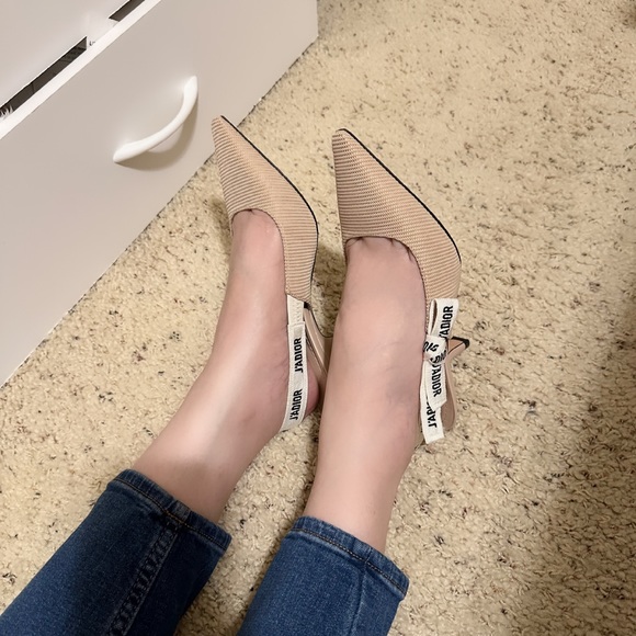 Dior J'ADIOR SLINGBACK PUMP nude technical fabric size 36 1/2 - Picture 6 of 6